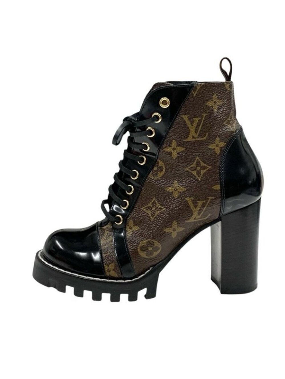 Louis Vuitton Star Trail Line Monogram Boots Short Shoes Leather Brown - Picture 3 of 9